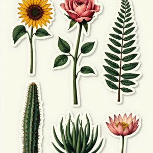Flowers & Plants - Sticker Sheet v20